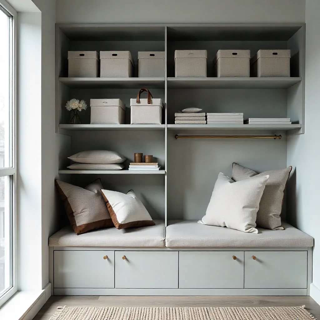 Stacked fabric storage cubes showing stability