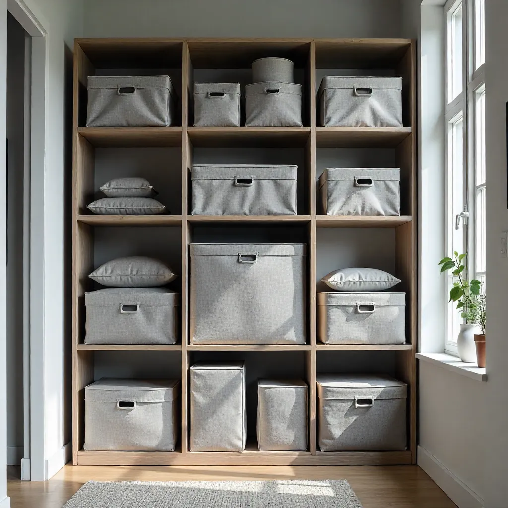 Fabric storage cubes in various sizes